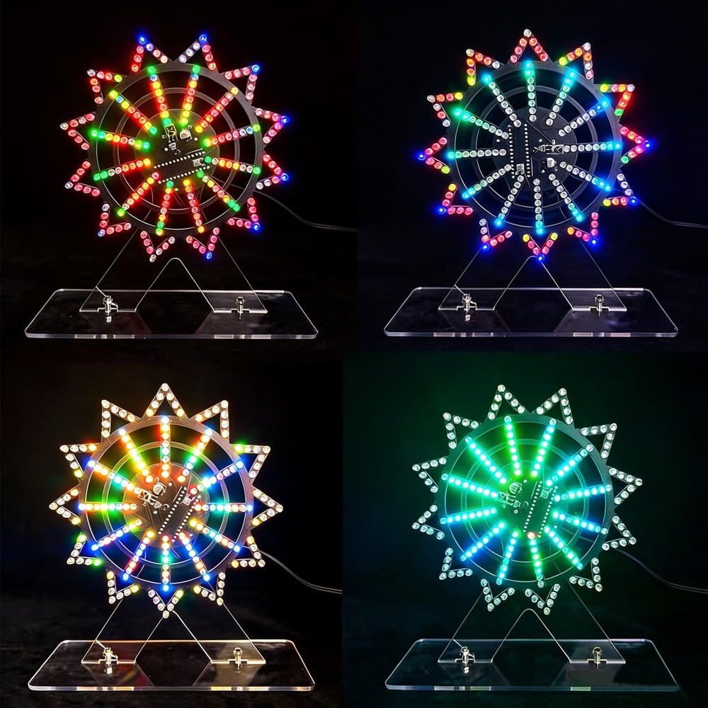 Soldering Practice Kit 7-color Ferris Wheel Rotating Ferris Wheel Electronics...