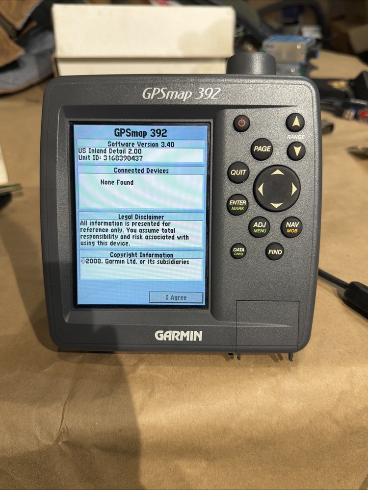 Garmin GPSMAP 392 GPS ChartPlotter Display (TESTED)