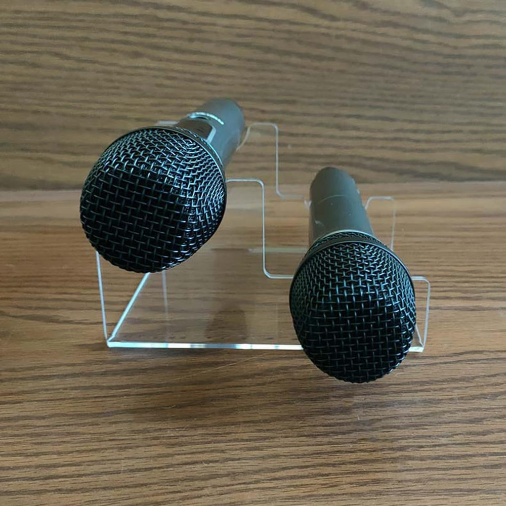 Microphone Stand Transparent Acrylic Microphone Base Microphone Display Stand