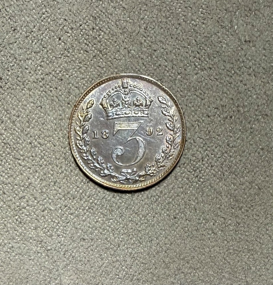 1892 GREAT BRITAIN 3 Pence uncirculated