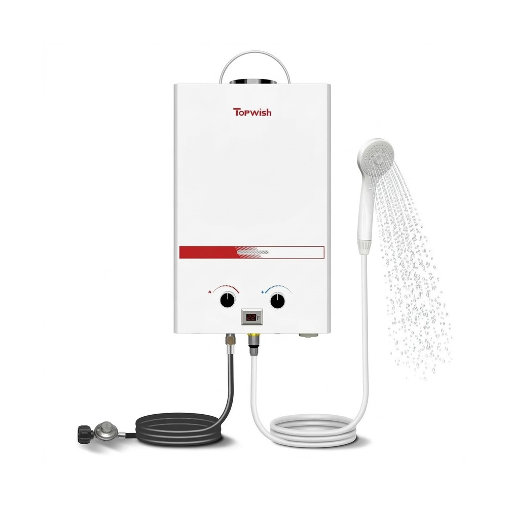 TOPWISH Portable Propane Water Heater Tankless, 8L 2.11GPM Instant Gas Hot Wa...