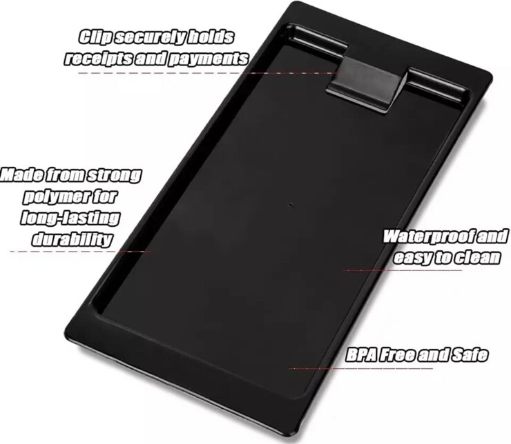 🆕16 Pieces✨Restaurant Check Presenter Holder✨Black✨Check✨Card✨Presenters