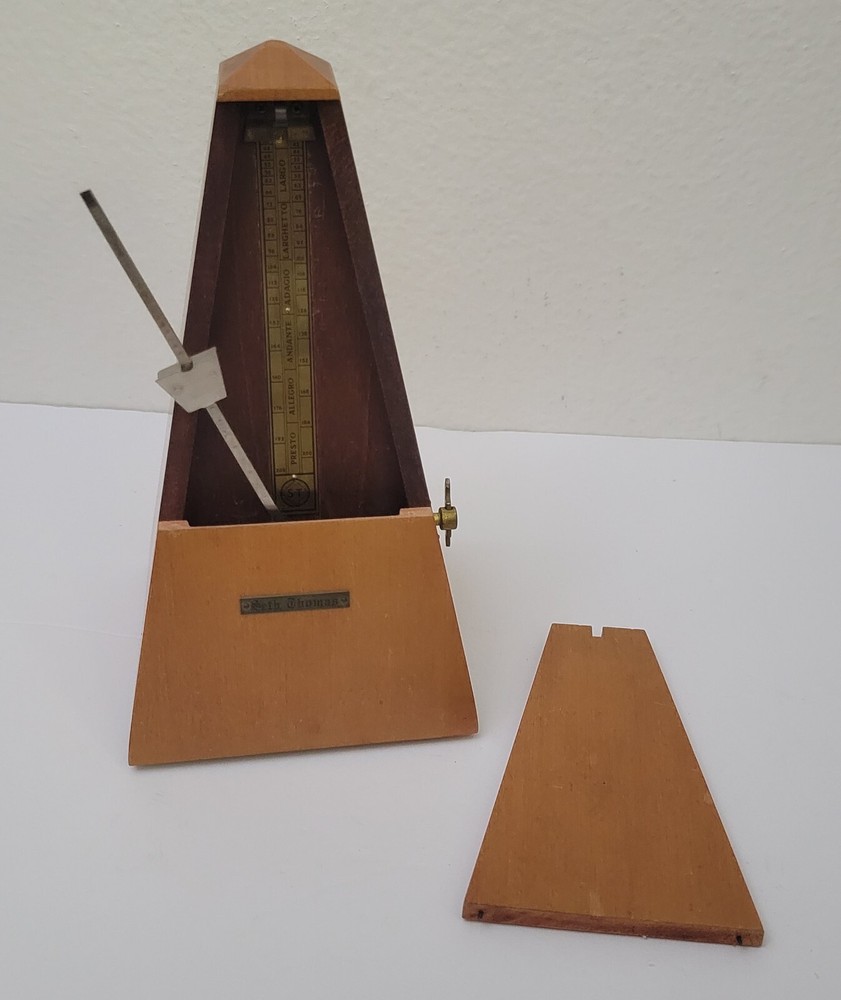 Antique Seth Thomas Wood Metronome Wind Up Musical Timer