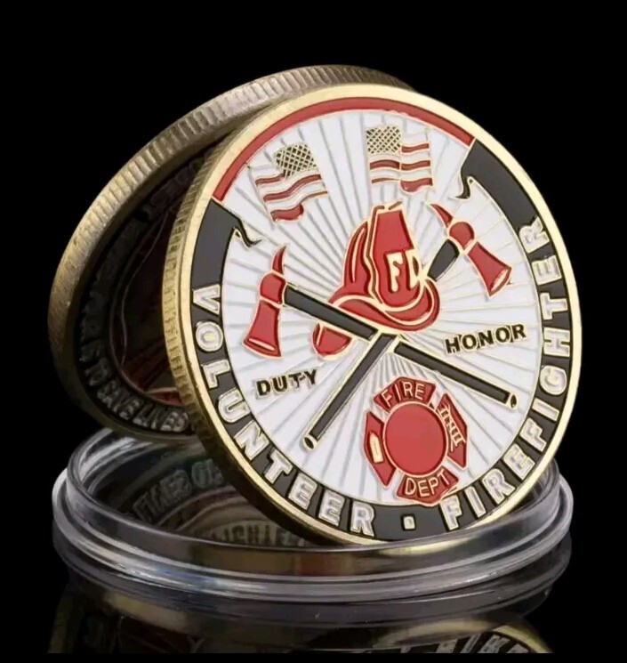 Volunteer Firefighter Duty Honor Challenge Coin