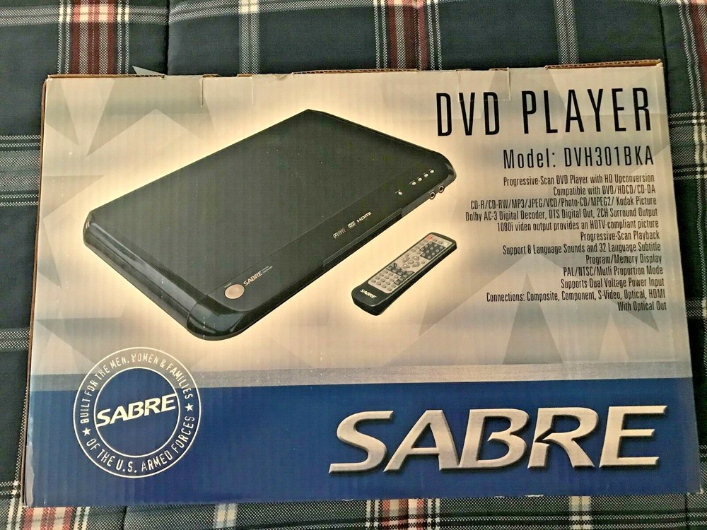 SABRE DVD player model DVH301BKA