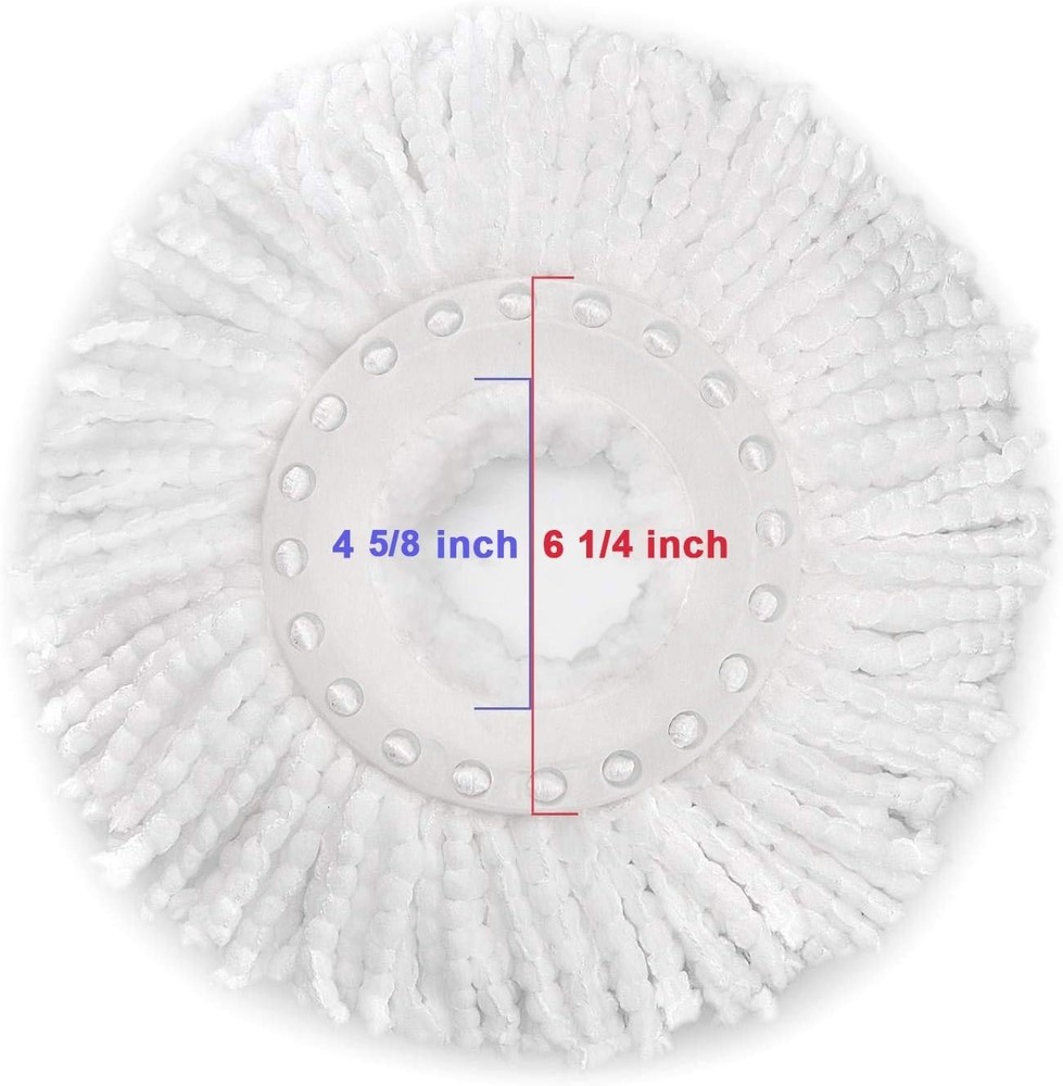 3-Pack Microfiber Spin Mop Replacement Heads for Universal 360 Mop Systems