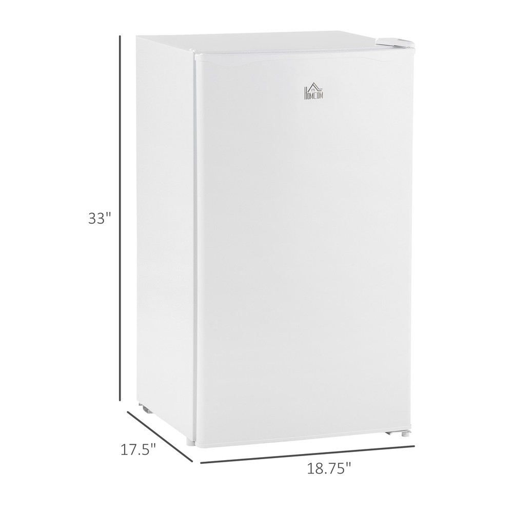 3.2 Cu.Ft Compact Refrigerator with Adjustable Thermostat, White
