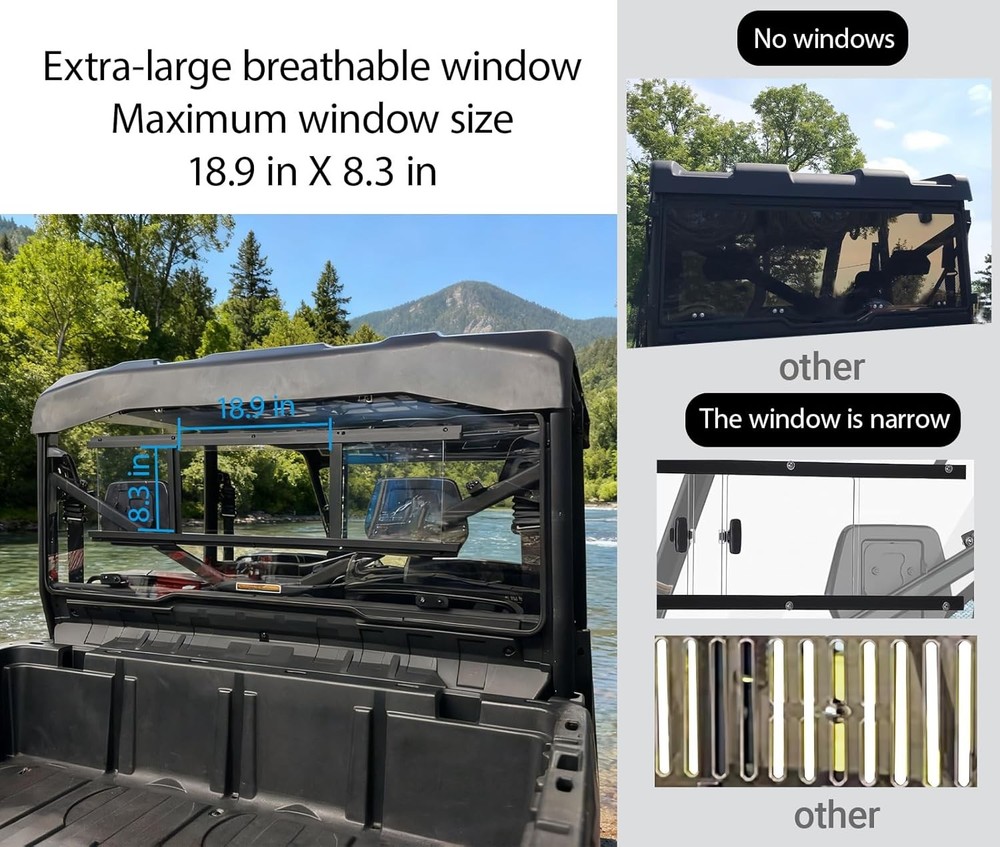 Hard Coated Rear Windshield for Can-Am Defender