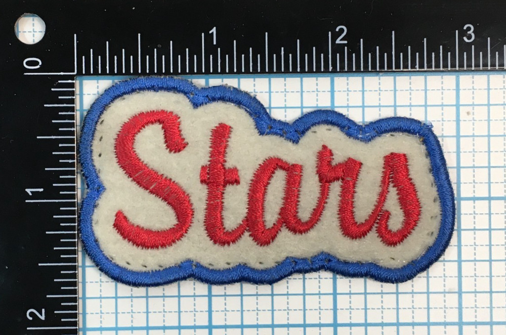 1970-74 UTAH STARS ABA BASKETBALL THROWBACK 3" CURSIVE SCRIPT TEXT PATCH