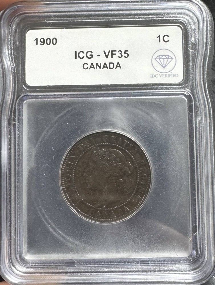 1900 canada Bronze CENT ICG VF-35 IDC Verified