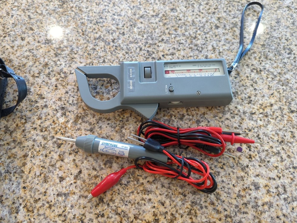 Vintage Sears Ohmmeter Ammeter - 82396 - with leads
