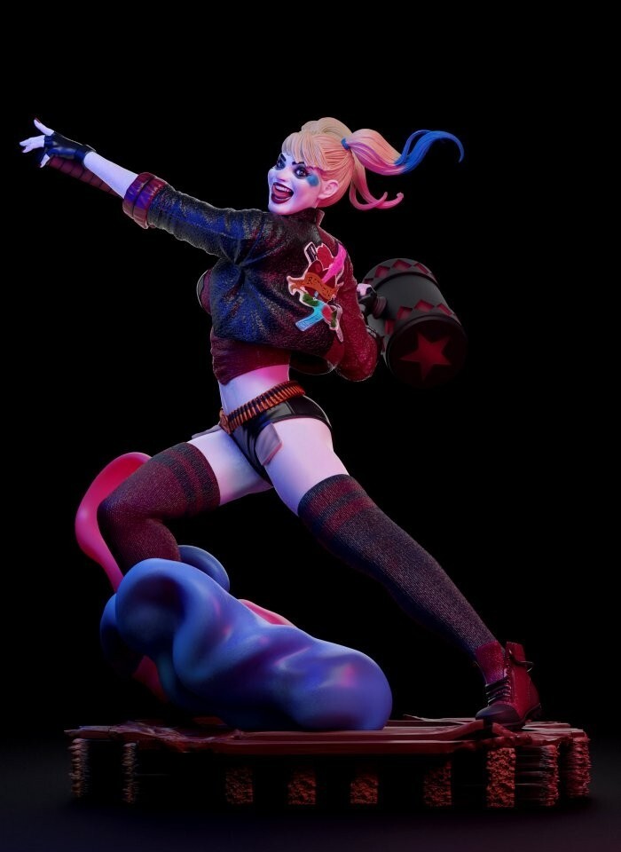 Fichier STL - HARLEY QUINN - Digital 3D Print File - DC COMICS