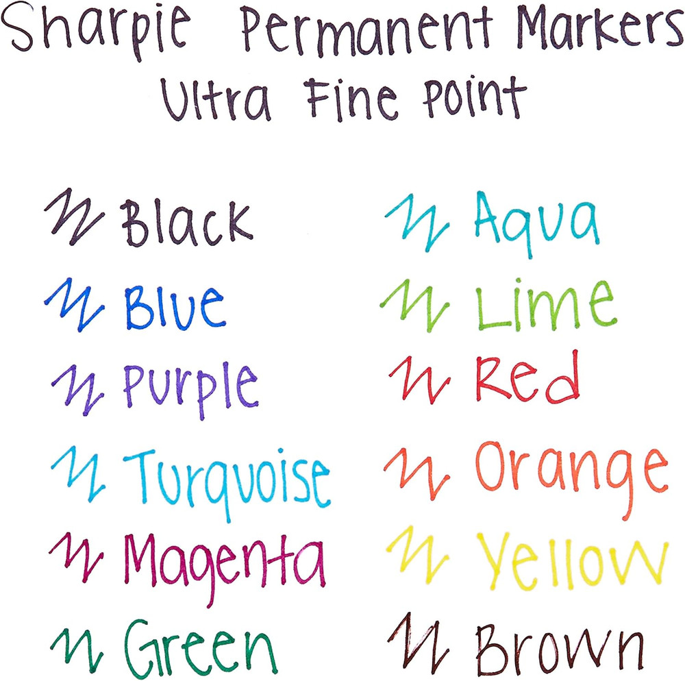 Retractable Permanent Markers Ultra Fine Point Black 2 Count