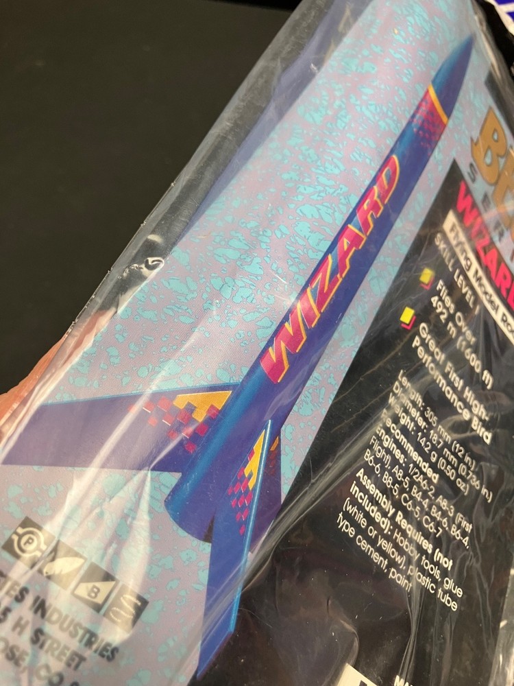 2 Wonderful Estes Flying Model Rocket Kits - Indicator and Wizard - Both Sealed