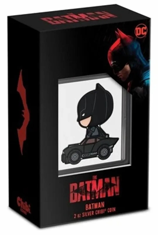 2022 THE BATMAN BATMAN 2 OZ SILVER MEGA CHIBI COIN