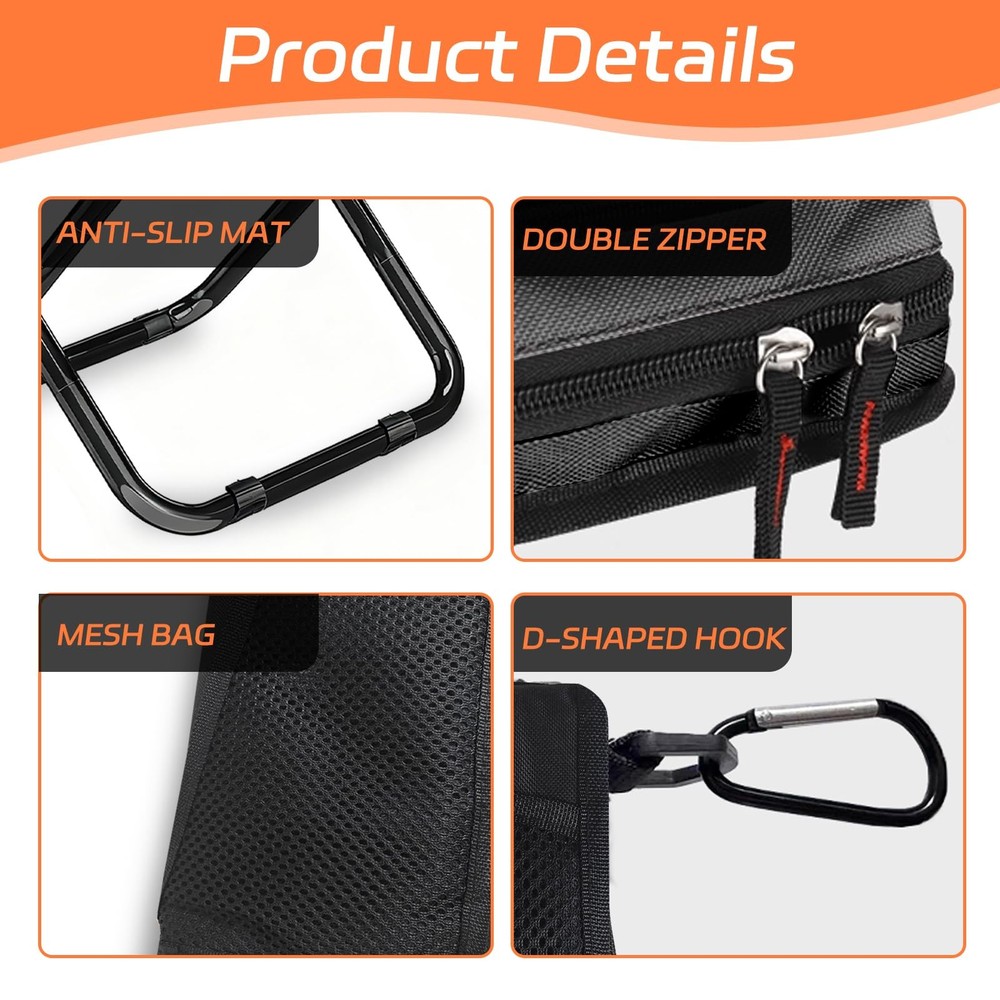 Portable Pocket Stool Seating,Ultralight Foldable Camp Stool with Compact Car...