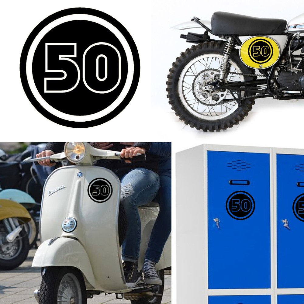 Number 50 v02, Sticker Vinyl