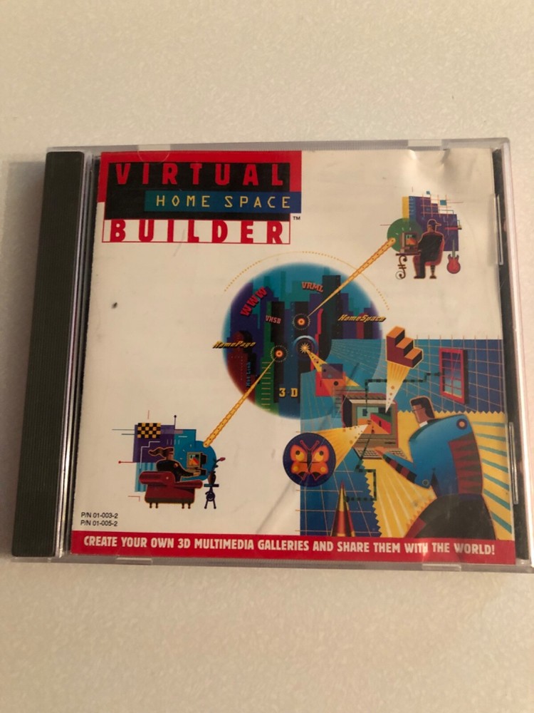 Paragraph Virtual Home Space Builder 1995 CD-Rom Rare Vintage Windows Software