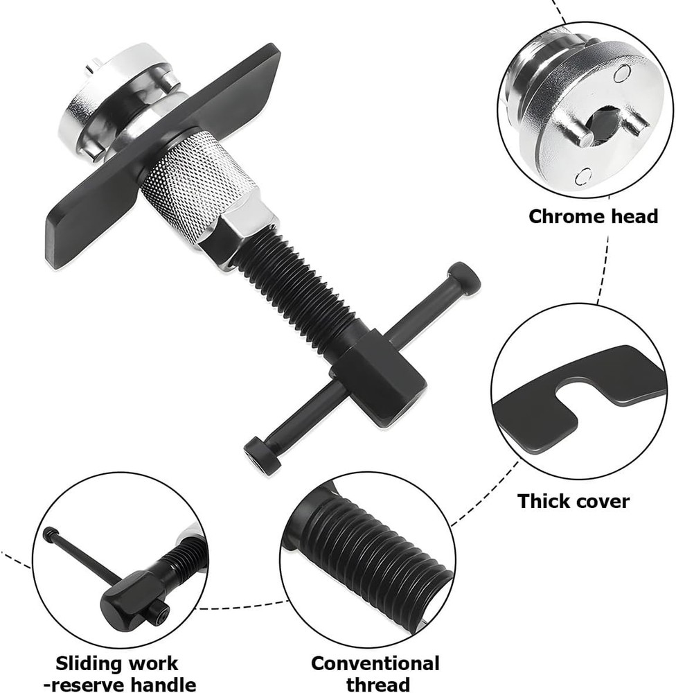 Versatile 3-Piece Brake Caliper Winding Tool Set for Efficient Brake Maintenance