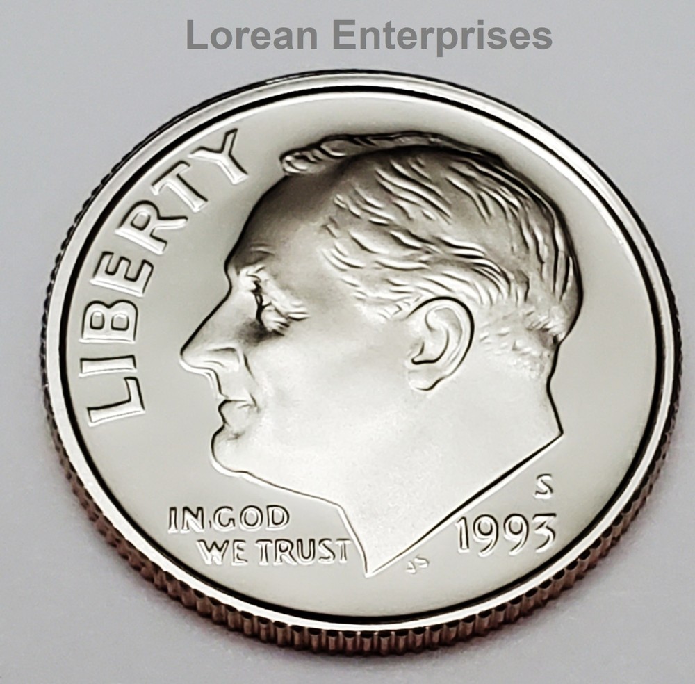 1993 S Roosevelt Dime CLAD ✼ PROOF✼