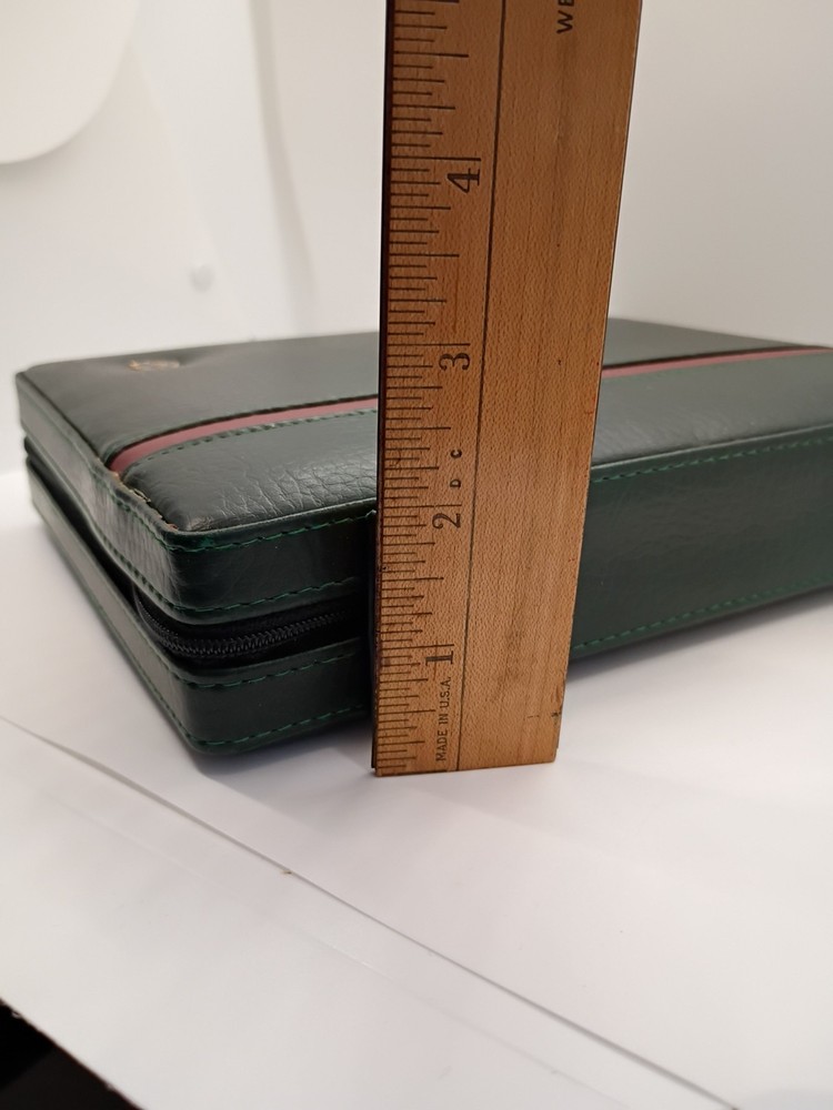 Vtg Travel Backgammon Game In Zippered Case Pre-owned