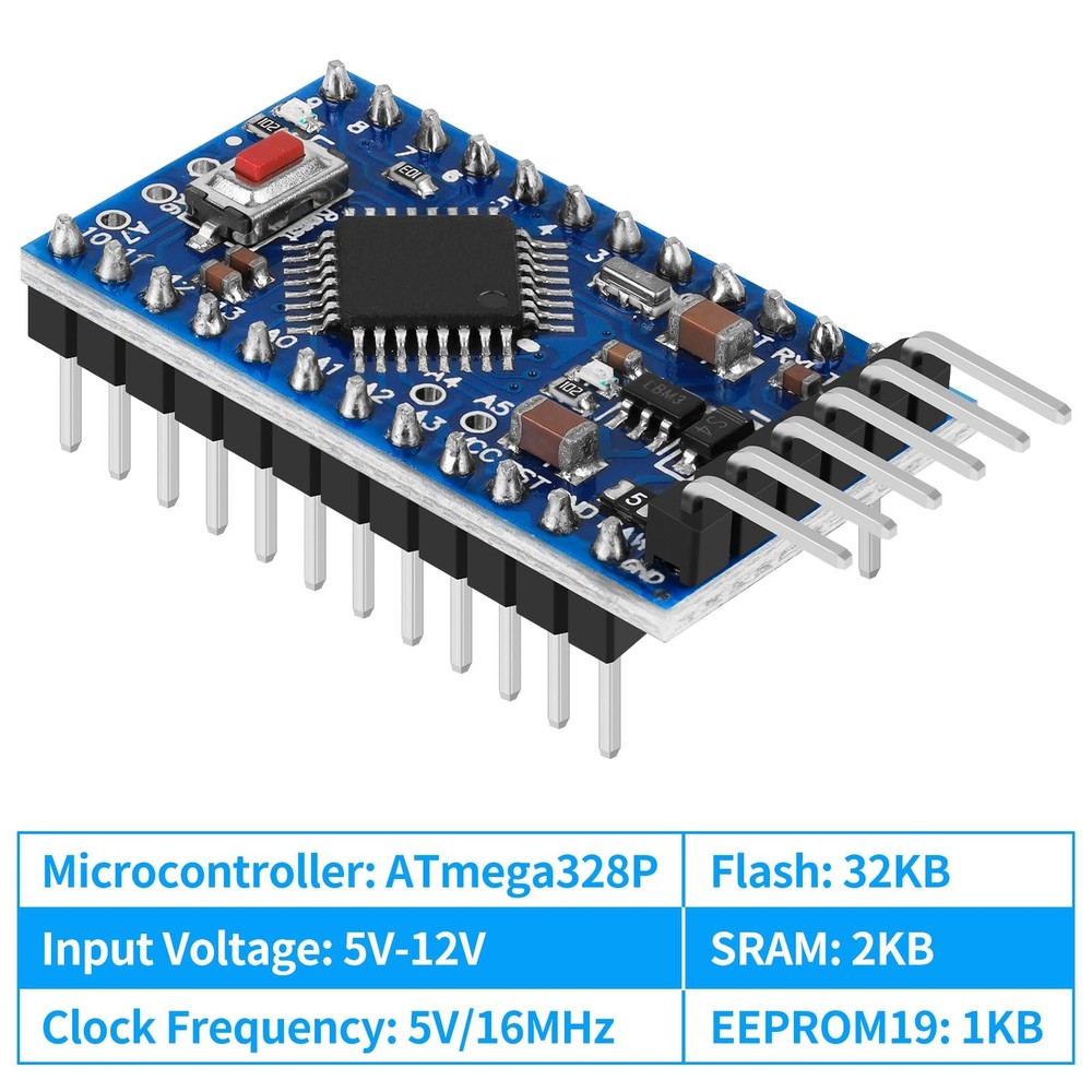 3pcs Pro Mini ATmega328P 5V 16MHz Development Board Microcontroller Compatibl...