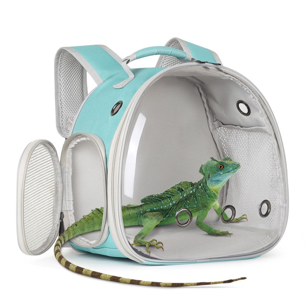 Guinea Pig Backpack Carrier, Bearded Dragon Carrier Backpack with Clear Bubbl...