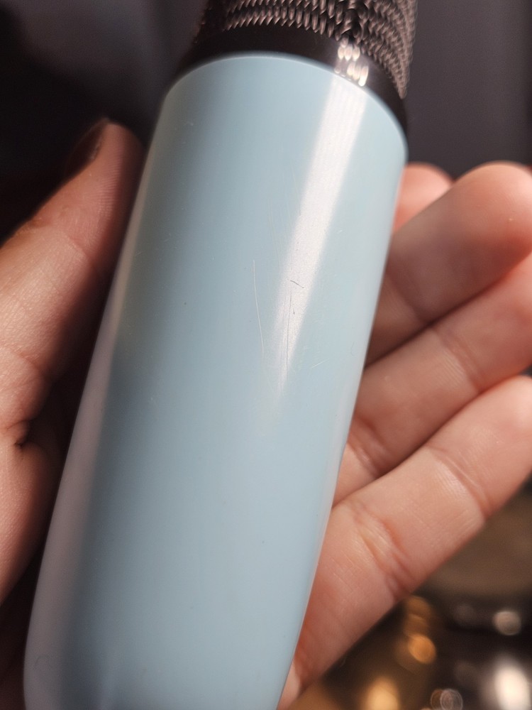 Replacement Wireless Microphone for Mini Karaoke Machine (Blue) Mic ONLY