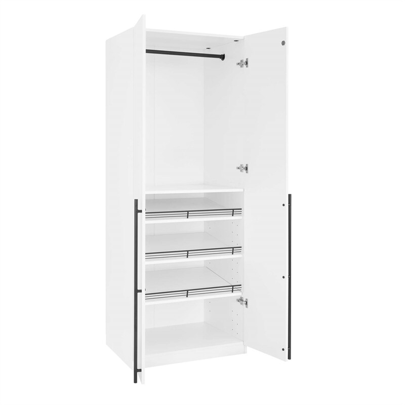 Manhattan Comfort Lee 3-Piece Module Wardrobe Closet from Engineered Wood- White