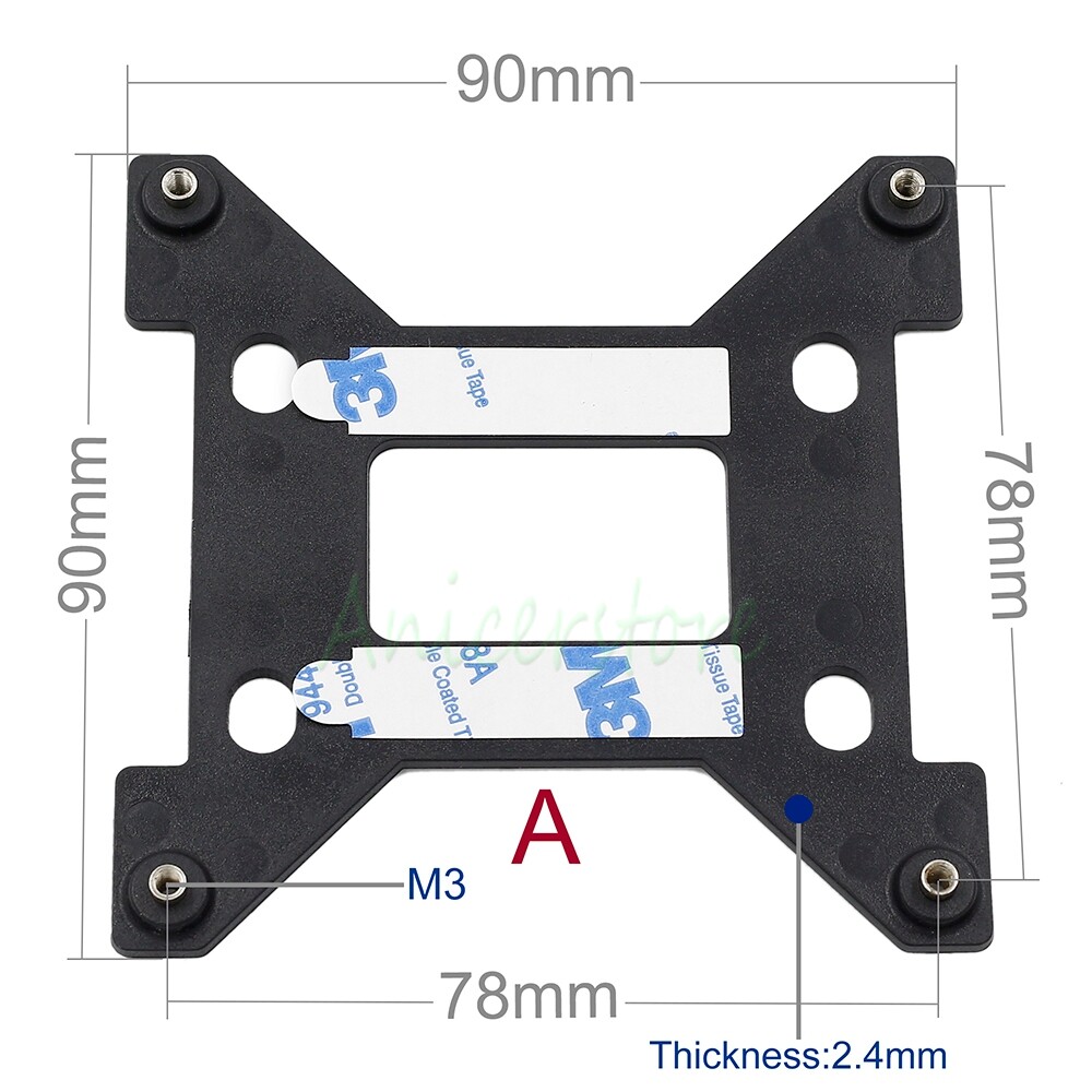 Plastic Backplate CPU Radiator Base Heatsink Mounting Bracket for Intel LGA 1700