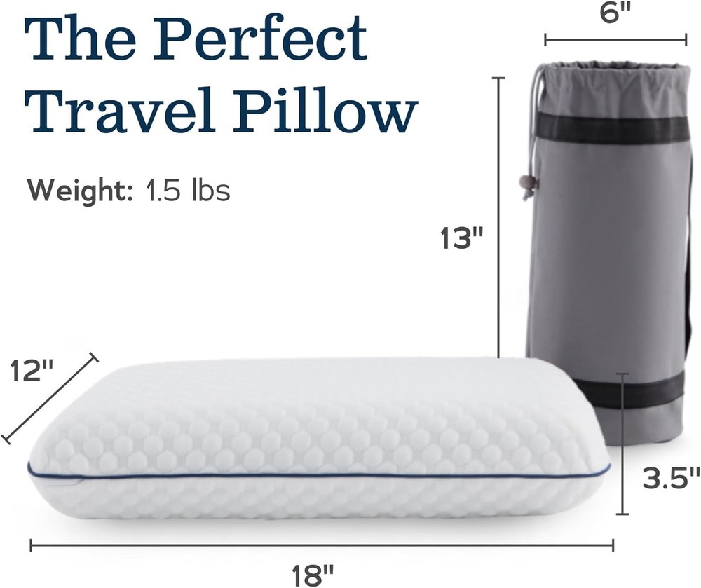 Gel Memory Foam Camping Pillow - Travel Essential