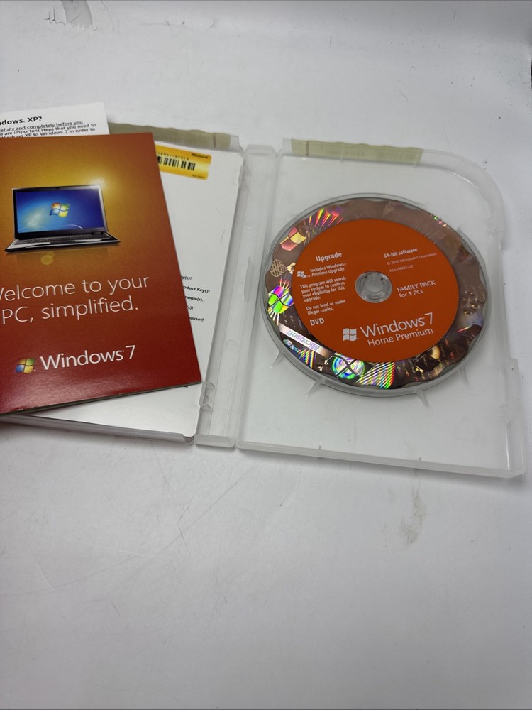 Microsoft Windows 7 Home Premium 2010 Family Pack Pre-Owned