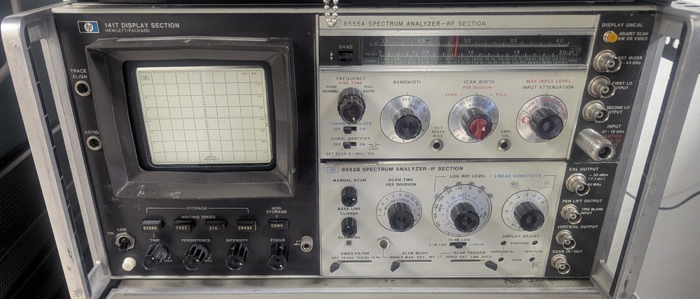 HP 8554B Spectrum Analyzer RF Section 141T Display Section (Untested As-Is)