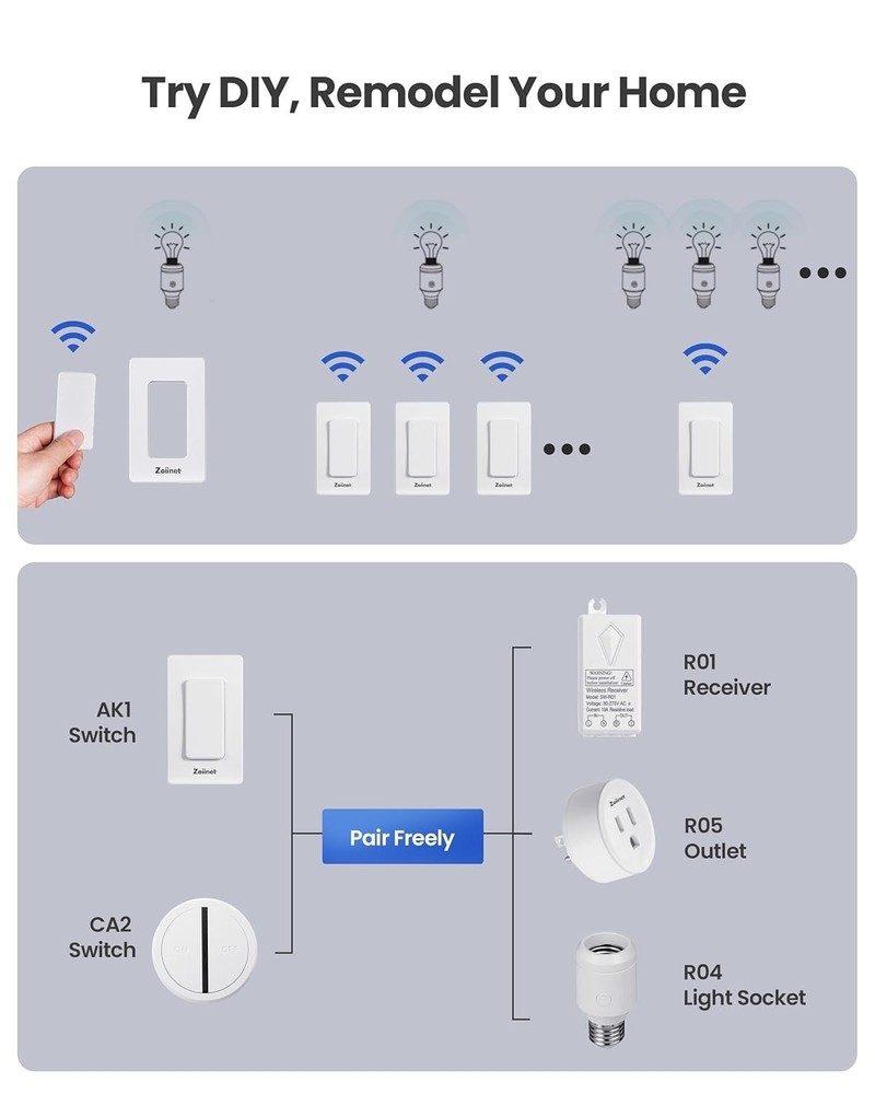 Wireless Light Switch for Pull Chain Lighting