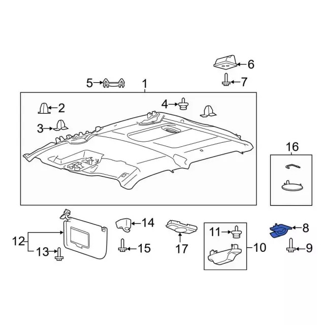 Genuine Ford Coat Hook FL3Z-9929024-AJ