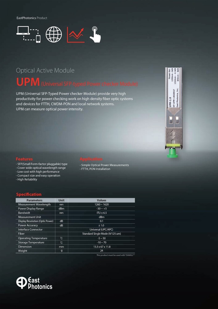 Industrial SPM SFP Power Meter Module – CWDM/FTTH Testing Tool