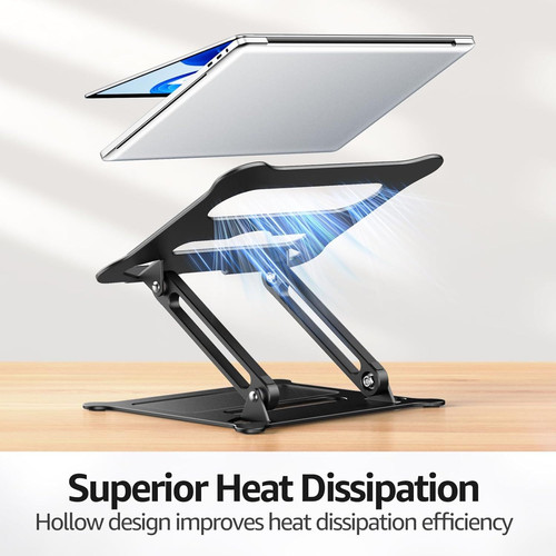 Urmust Laptop Notebook Stand Holder Adjustable Portable A-Black