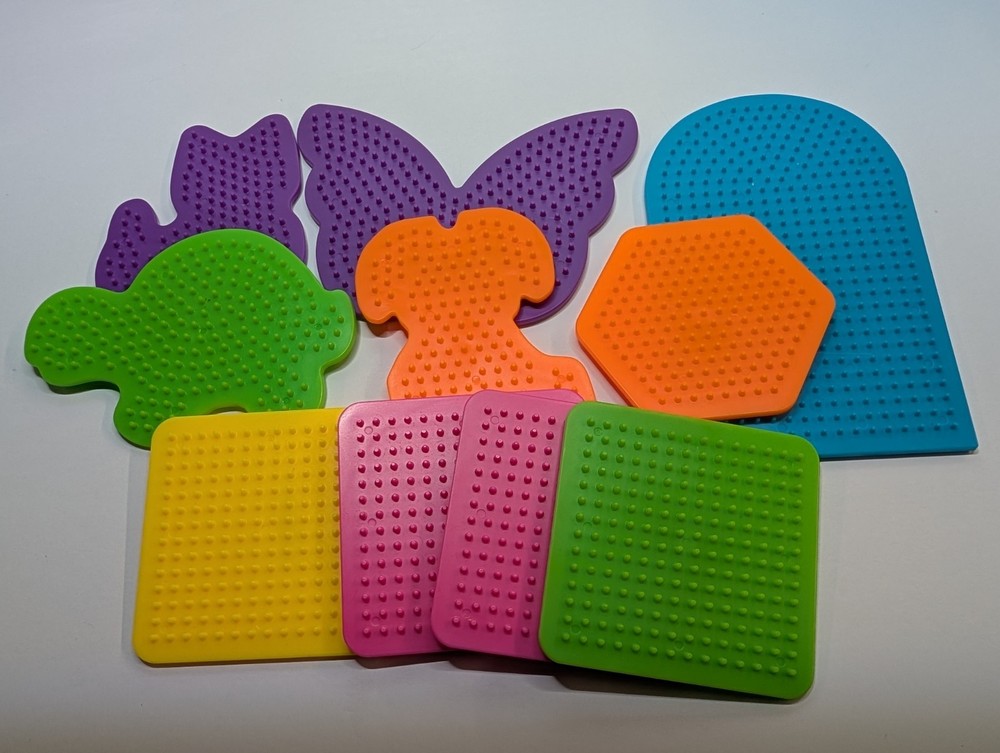 Perler Bead Lot with Storage Containers, 1.25 lbs Beads, Reusable Pegboards