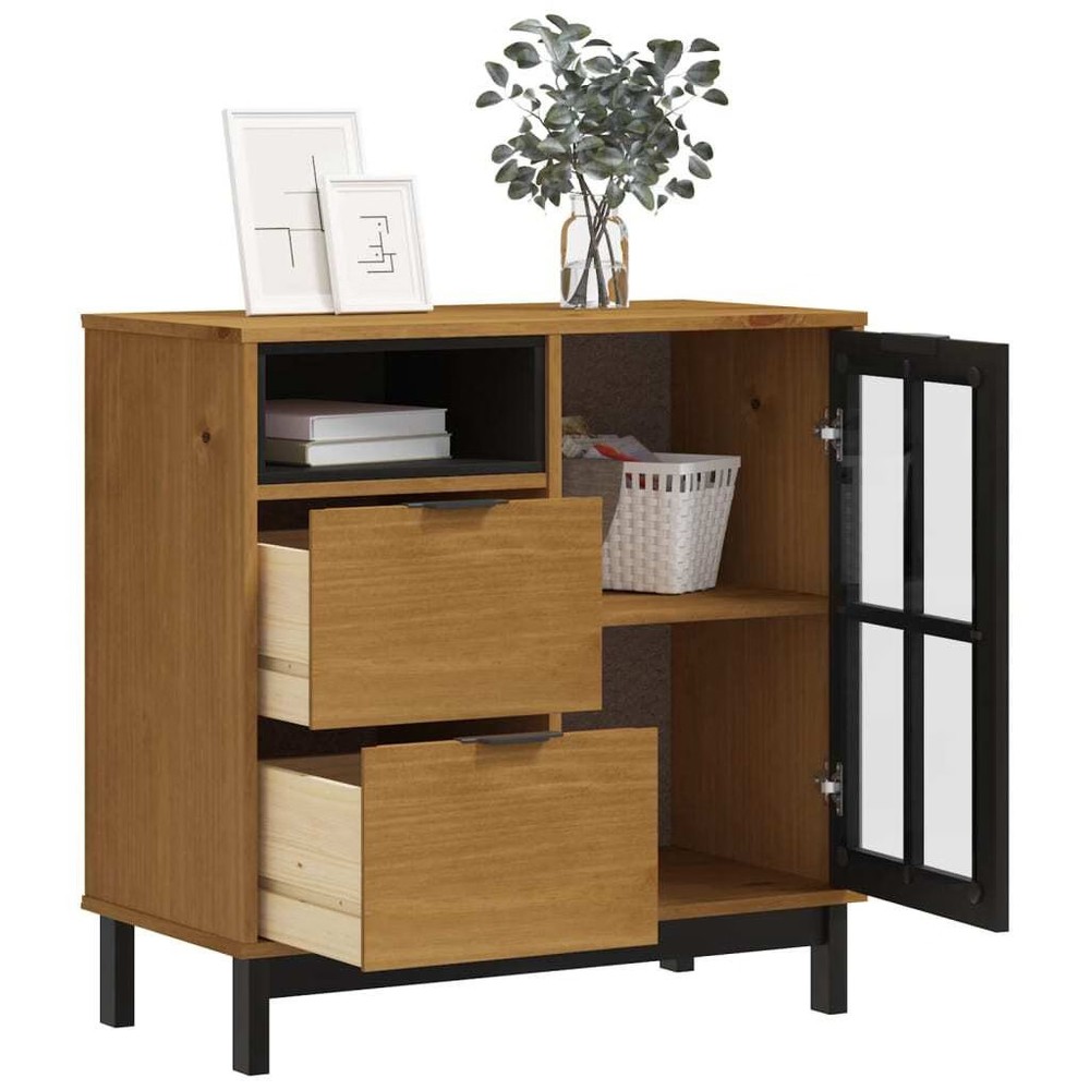 Sideboard Oak Solid pine wood Medium Sideboard Rectangular