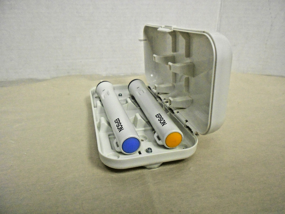 EPSON ELPPN04 Blue & Orange interactive pens for projectors IN CASE