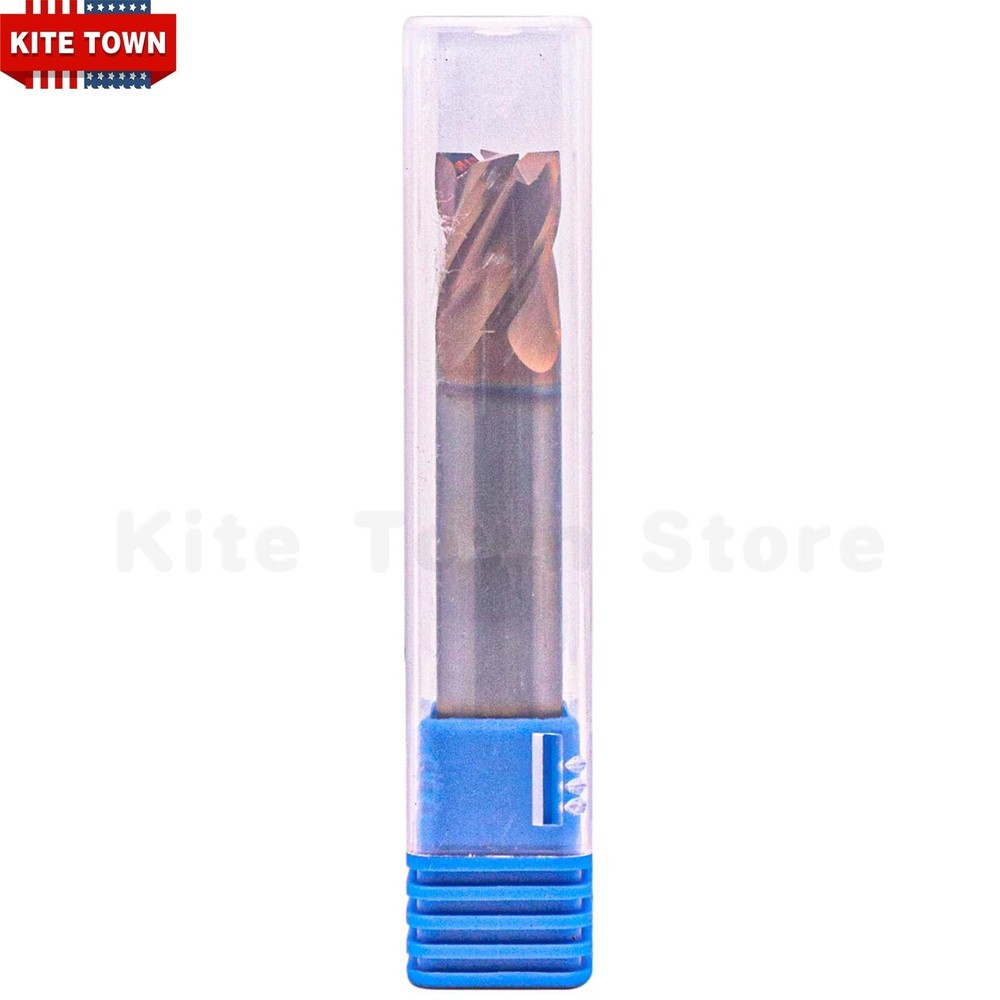 5Pcs 4 Flute 1/2" x 5/8" x 3" Double End Solid Carbide End Mills - TiSiN Coated