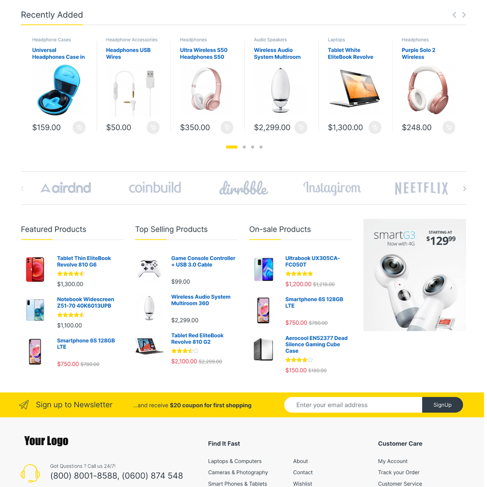 Electronics Store Website Design with Free 5GB VPS Web Hosting