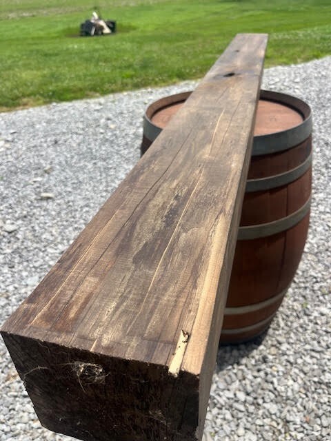 137 Fireplace Mantle Beam 72"x6"x6" Solid, Rustic, Salvage