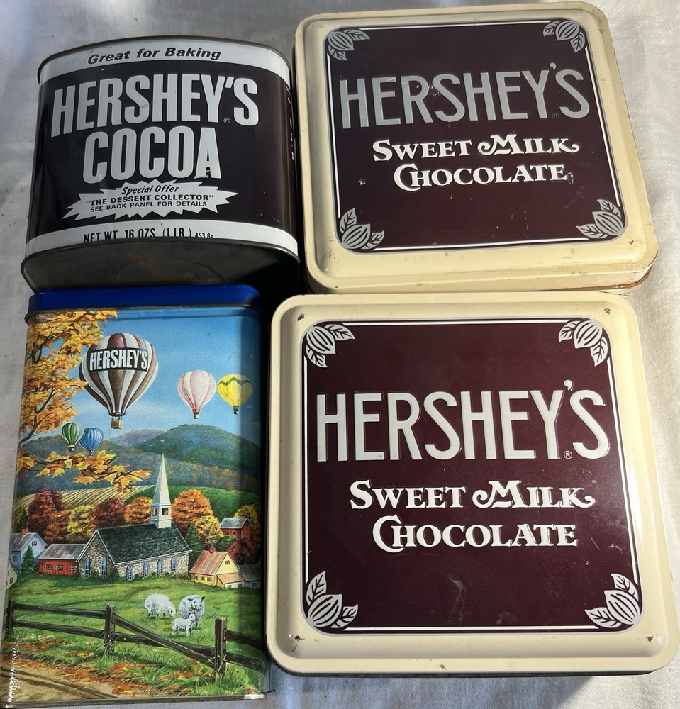 HERSHEY TINS Four Tins With Lids