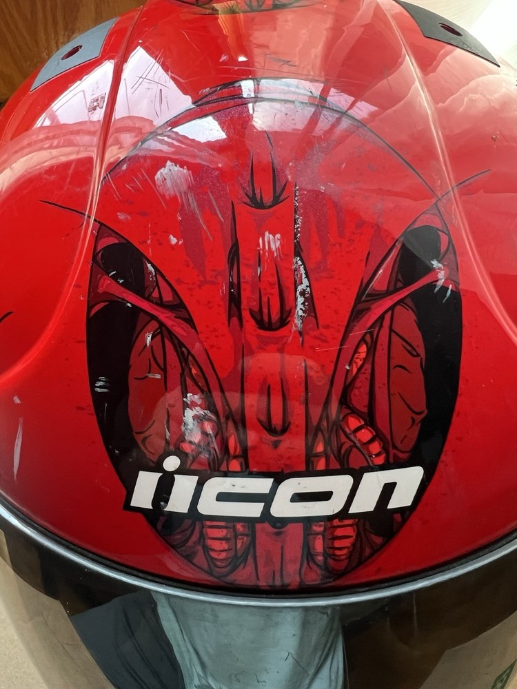 Icon Speedfreak Red Motorcycle Helmet