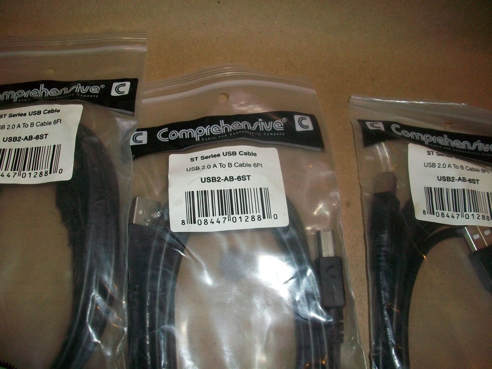 10pc Comprehensive USB Cable Type A to Type B USB2-AB-6ST NEW