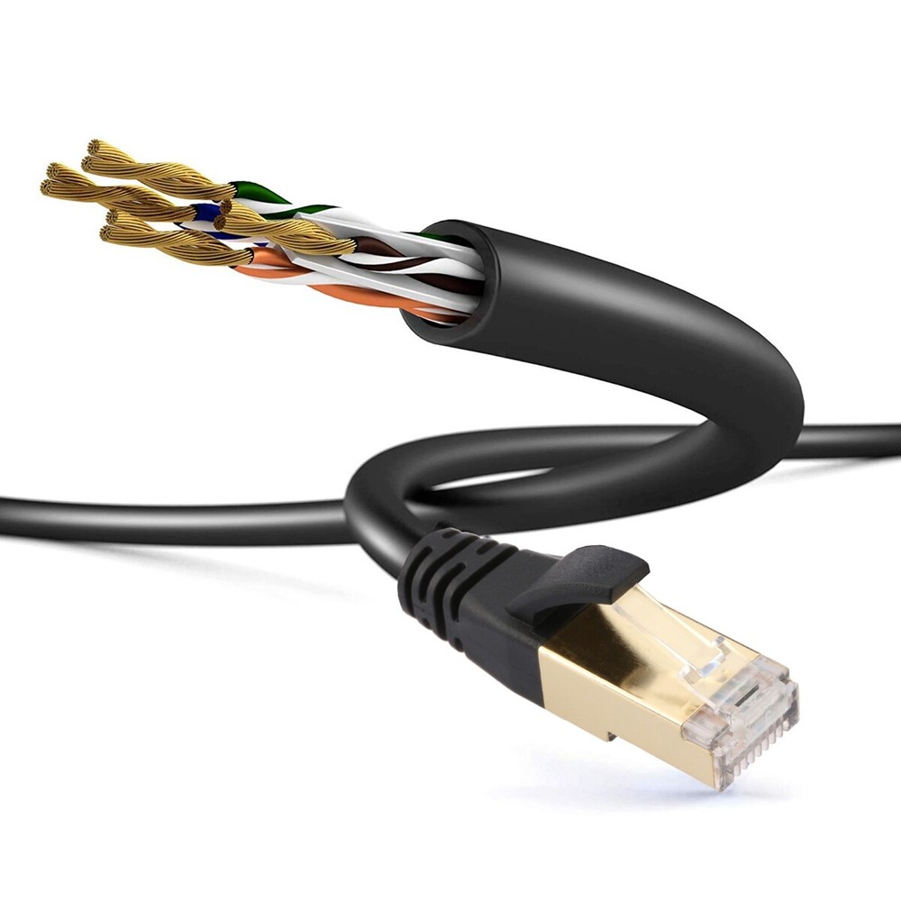 Lastest & Fastest (40Gpbs) Lan RJ45 Patch Cord Lot , Solid Cat 8 Ethernet Cable