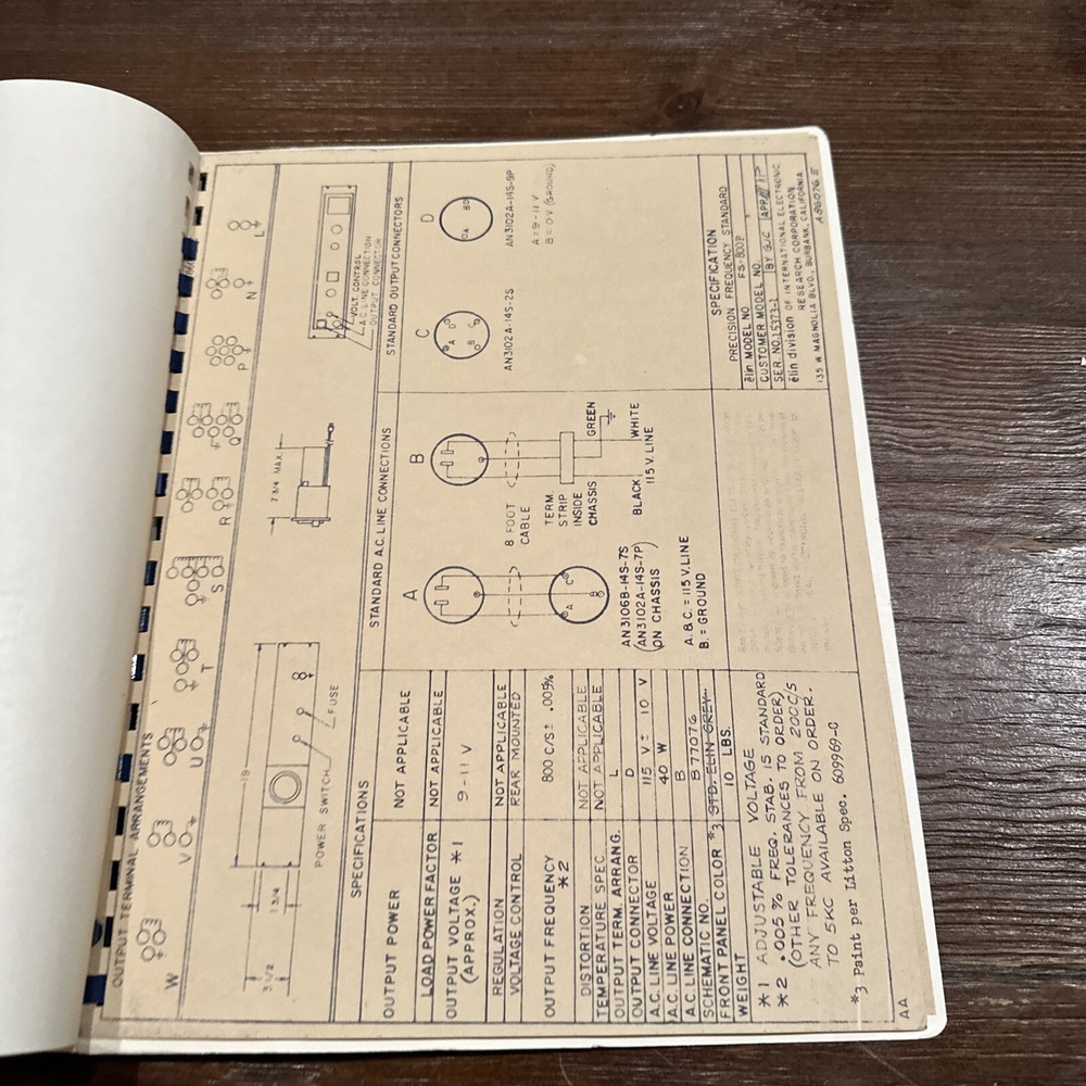 Elin Division Model FS-800P Instruction Manual