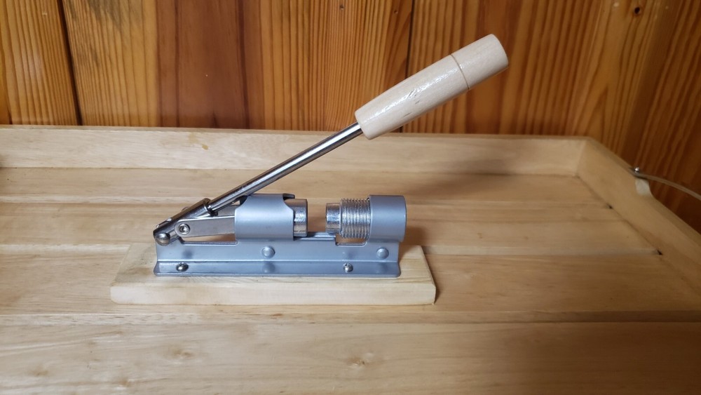 Heavy Duty Pecan and Nut Cracker Tool, Wood Base and Adjustable Handle, Easy Use