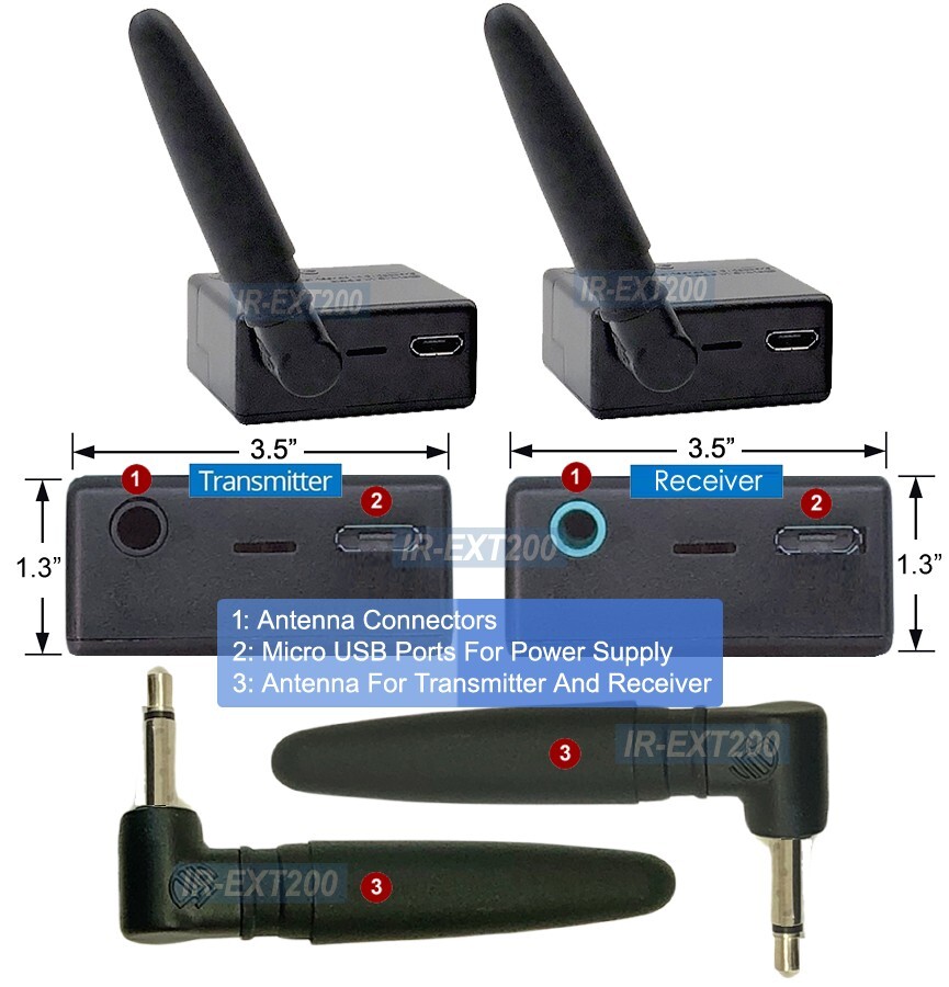 Wireless IR Remote Transmitter For Cable TV Satellite Box Home AV Max 650FT